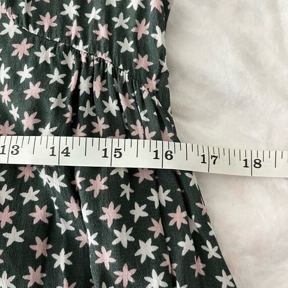 Boden Women's Green Floral Printed Hyacinth Knee Length Relaxed Fit Dress 8R - Picture 6 of 9